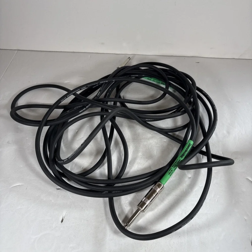 Pro Co Music Mover 25 Ft Instrument Cable Black & Green (Sweetwater)